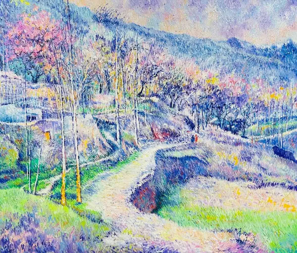 Field of Unspoken Colors — Oil on canvas by Abid Khan