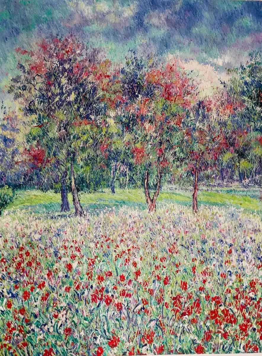 Quiet Growth — Oil on canvas by Abid Khan