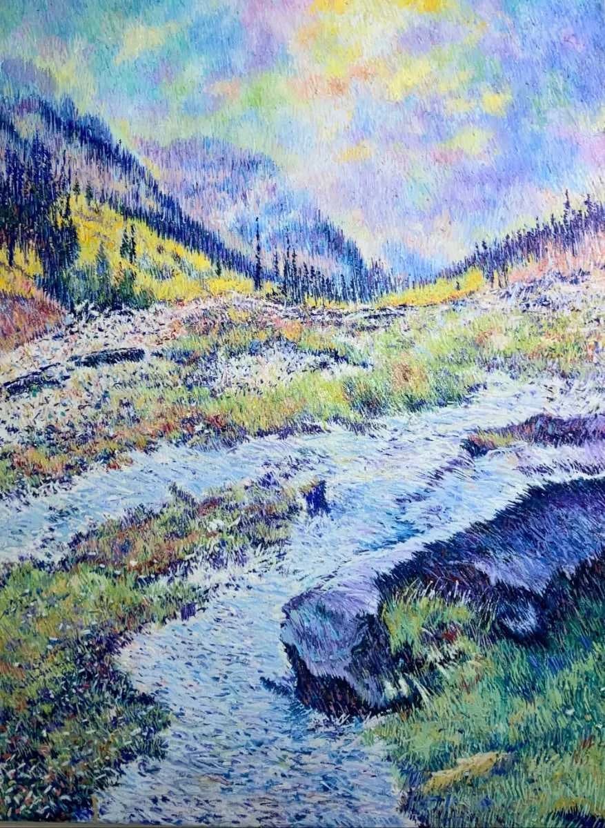 Silence in Motion — Oil on canvas by Abid Khan