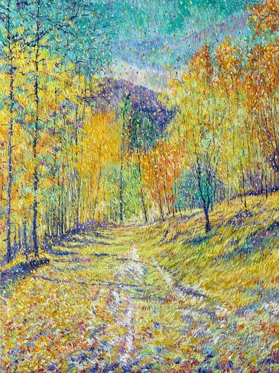 Silence of Autumn — Oil on canvas by Abid Khan