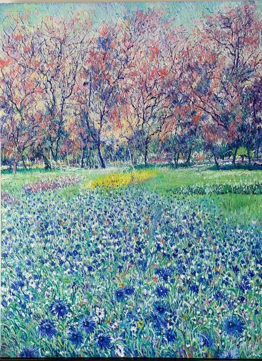 The Language of Wildflowers — Oil on canvas by Abid Khan